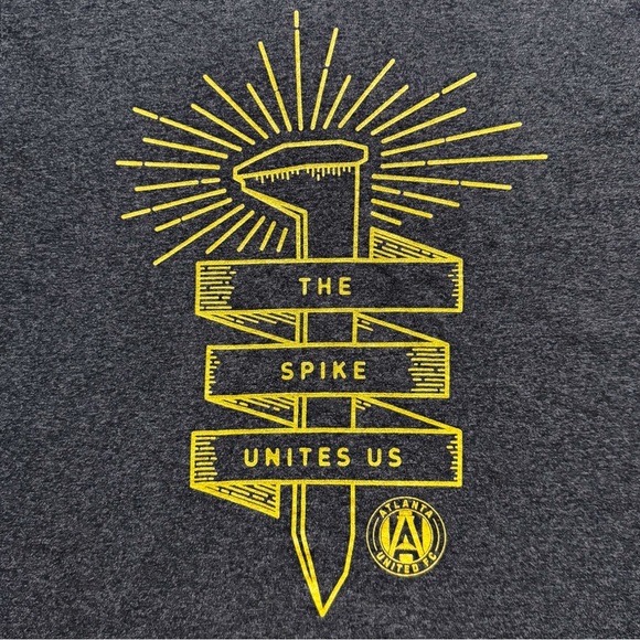 Atlanta United FC The Spike Unites Us Tee Mens L Gray Soccer Publix MLS - Picture 3 of 6